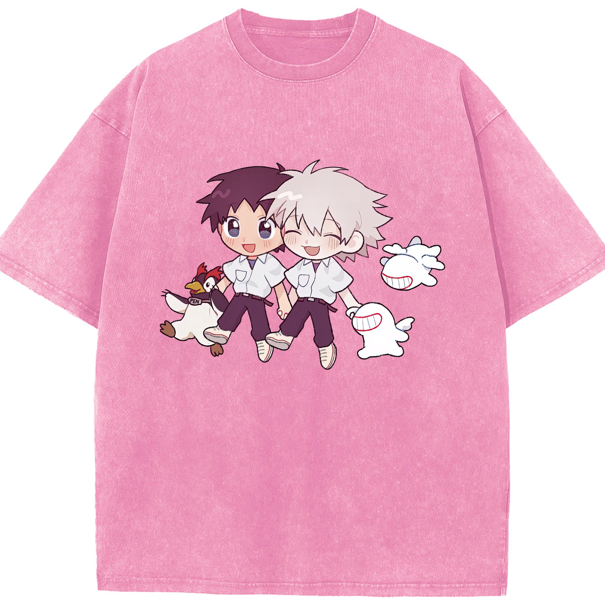 （画像用） EVA 新世紀エヴァンゲリオン 綿100% ヴィンテージ風 半袖Tシャツ（フロントプリント）